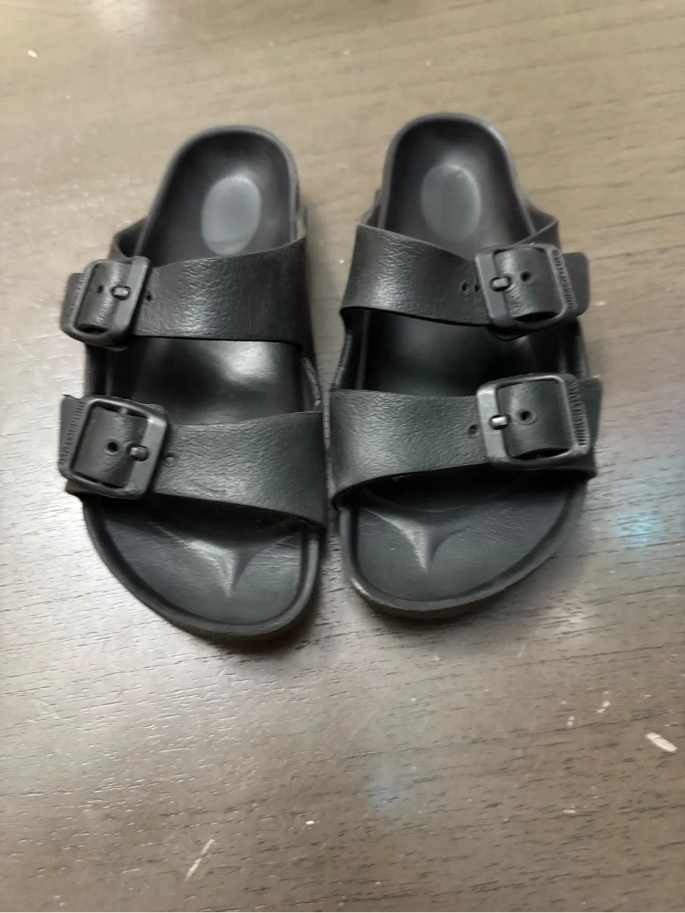 Birkenstock Kids Black Double Strap Slide Sandals size EU 29